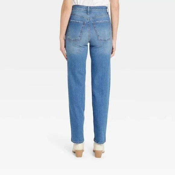 Universal Thread Vintage Straight Jeans Size 0/25 Slim Fit Stretch Blue 26 x 28 - Picture 3 of 3